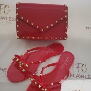 Studs purse & shoe set